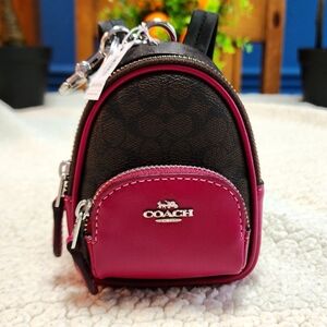✨NWT✨ Coach Mini Court Backpack Purse Keychain Charm